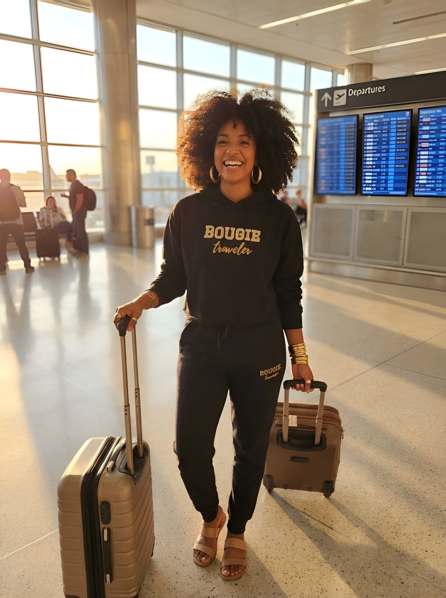 Bougie Traveler Crop Hoodie + Jogger Set